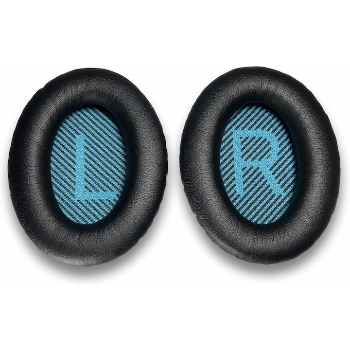 Комплект от 2 гъби за Bose QuietComfort QC2 QC15 QC25 QC35 QC35 II AE2 AE2i AE2w SoundTrue SoundLink Over-Ear слушалки Черно синьо