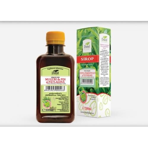 SIROP MUGURI PIN SI PATLAGINA 200ml DOREL PLANT