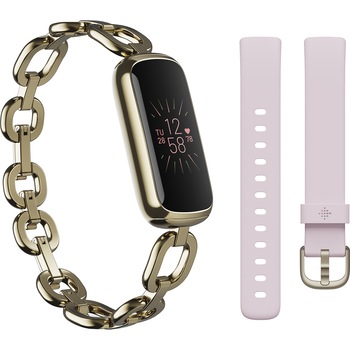 Bratara fitness Fitbit Luxe Special Edition Gorjana w Juwellery, Gold/Peony Bratara fitness Fitbit Luxe Special Edition Gorjana w Juwellery, Gold/Peony