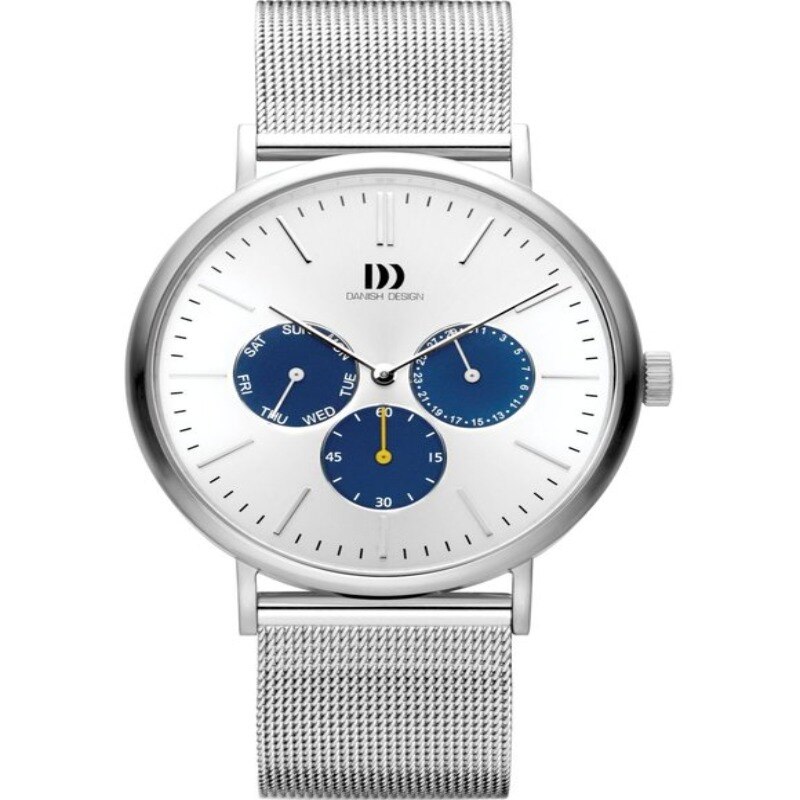 Ceas barbatesc Danish Design IQ62Q1233, Otel inoxidabil, 3 ATM, Argintiu