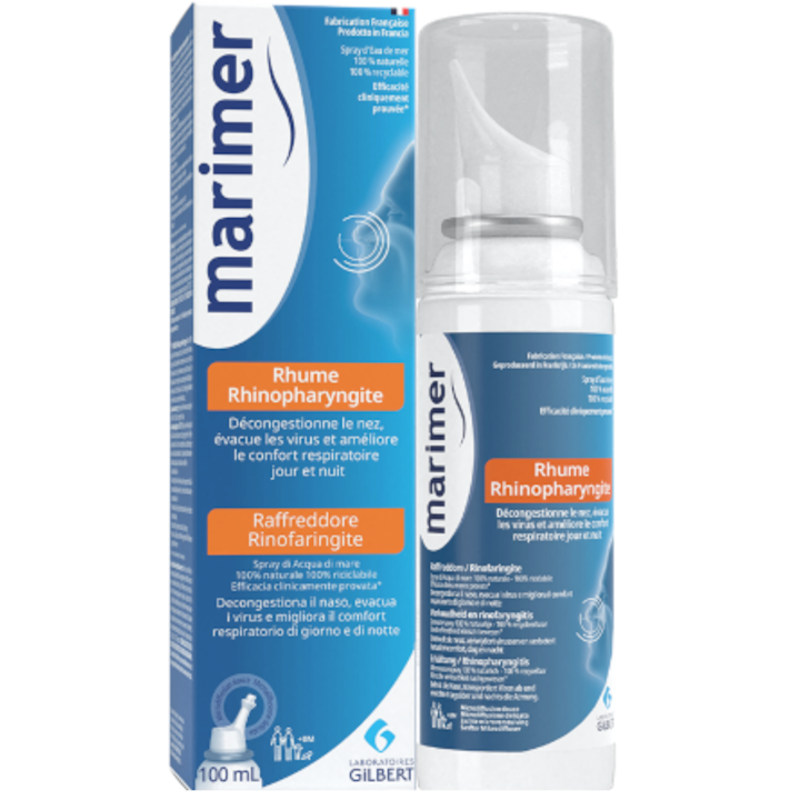 Spray hipertonic pentru nas infundat, raceala-rinofaringita Marimer, 100 ml