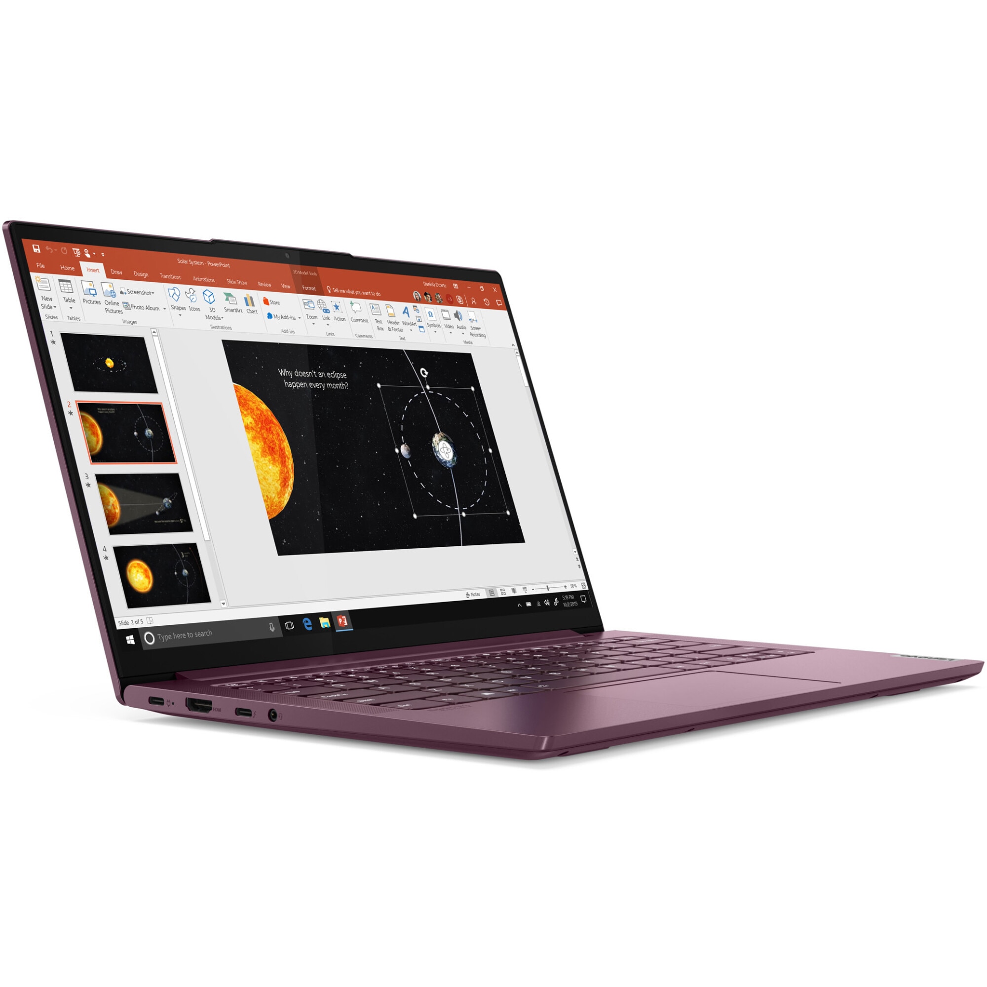 Laptop ultraportabil Lenovo Yoga Slim 7 14ITL05 cu procesor Intel
