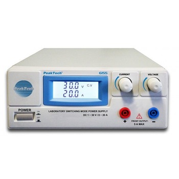 Sursa de laborator 1-30 VDC/0 - 20 A DC Peaktech P6155 Afisaj LCD Sursa de laborator 1-30 VDC/0 - 20 A DC Peaktech P6155 Afisaj LCD