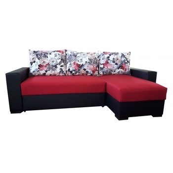 Coltar extensibil Rileft reversibil, 245 x 140 x 97 cm, Rosu, Perne flori Coltar extensibil Rileft reversibil, 245 x 140 x 97 cm, Rosu, Perne flori