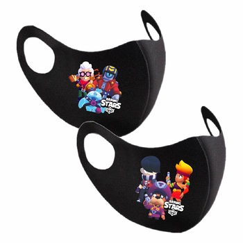 Set 2 bucati masca de protectie pentru copii imprimata Brawl Stars New Stars Set 2 bucati masca de protectie pentru copii imprimata Brawl Stars New Stars