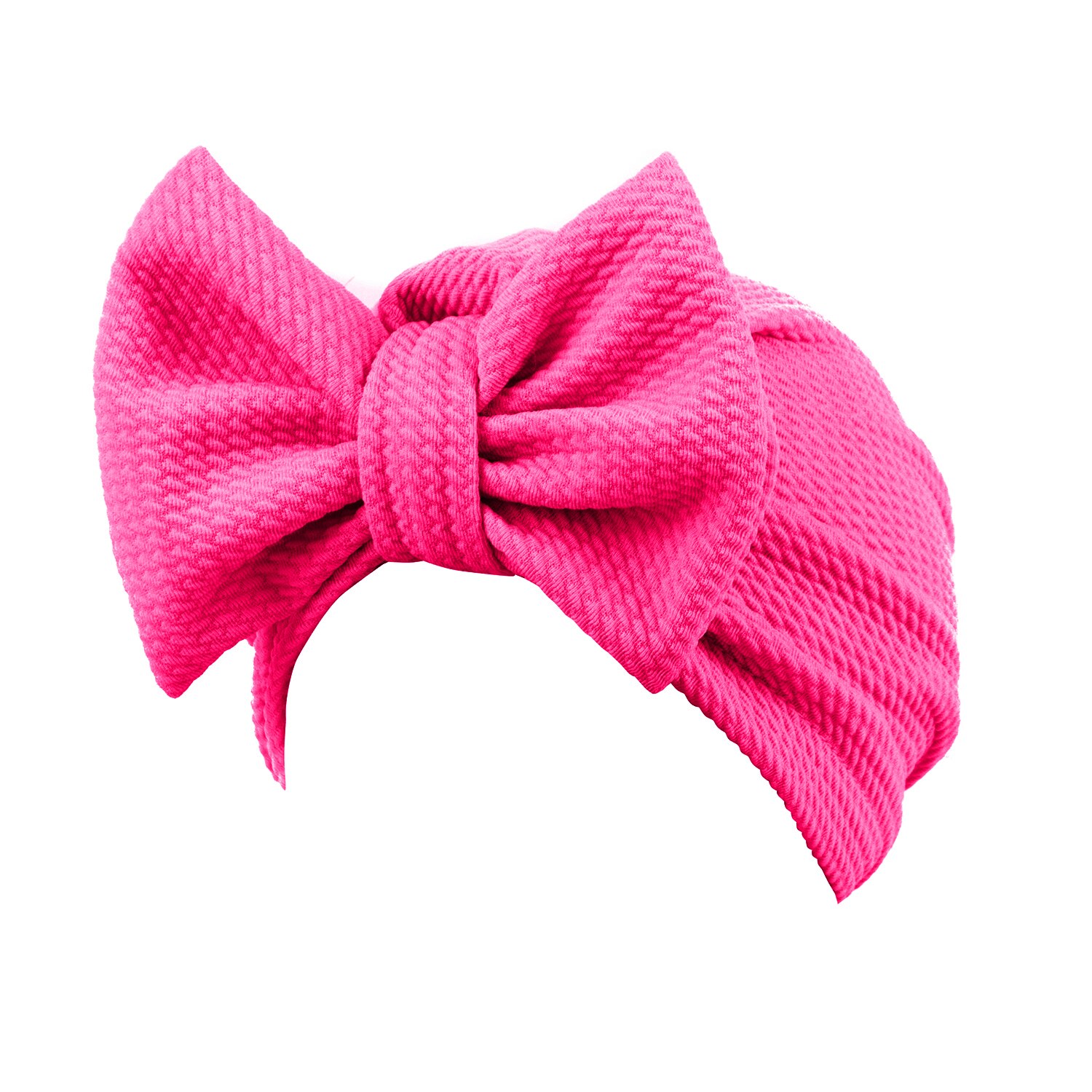 Turban pentru bebelusi cu funda, 3-6 luni, Ciclam