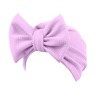 Turban pentru bebelusi cu funda, 3-6 luni, Lila Turban pentru bebelusi cu funda, 3-6 luni, Lila