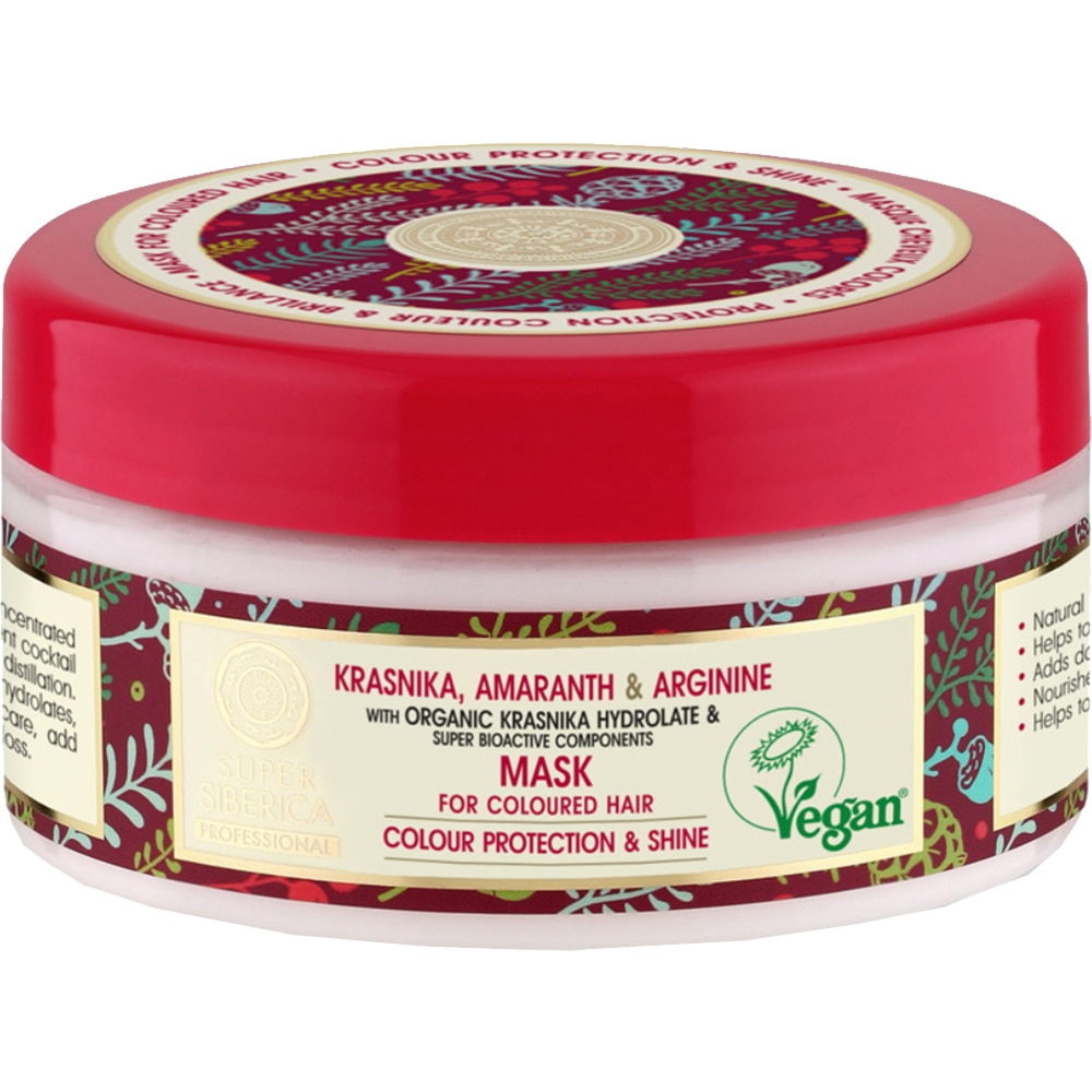 Masca de Par Natura Siberica Super Siberica Professional Krasnika, amaranth & arginine pentru par vopsit 300 ml