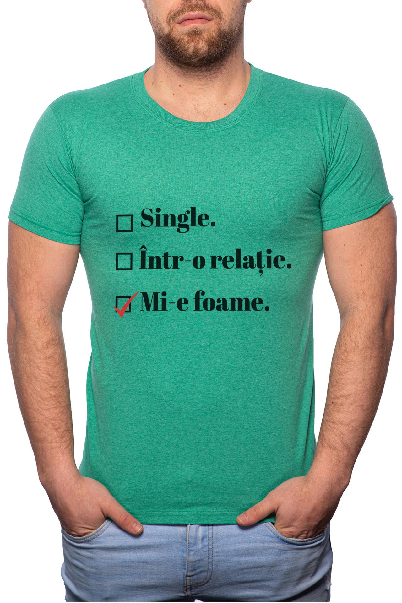 Tricou barbati, Single, 100% Bumbac, G1, Verde