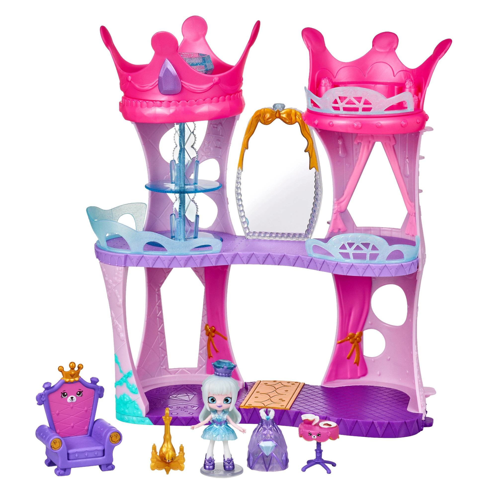 Set de joaca figurina Shopkins, Royal Trends cu castel Royal, 6 piese