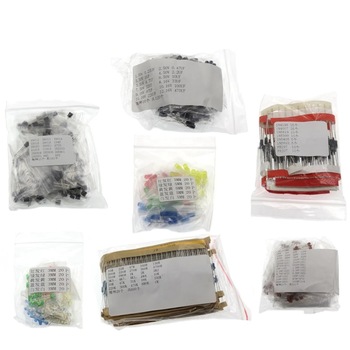 Kit electronic diode led 5 si 3mm, condensatoare, rezistente, diode, tranzistoare Kit electronic diode led 5 si 3mm, condensatoare, rezistente, diode, tranzistoare