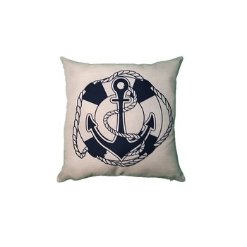 Perna decorativa ancora 43 x 43 cm, Nichita Impex, crem/bleumarin Perna decorativa ancora 43 x 43 cm, Nichita Impex, crem/bleumarin