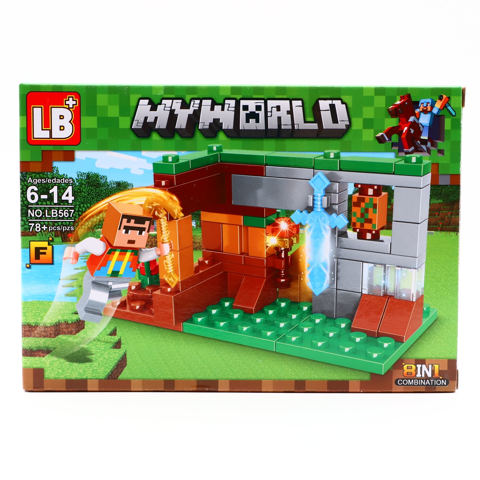 Set de constructie, Minecraft si tarnacopul de aur, 78 piese