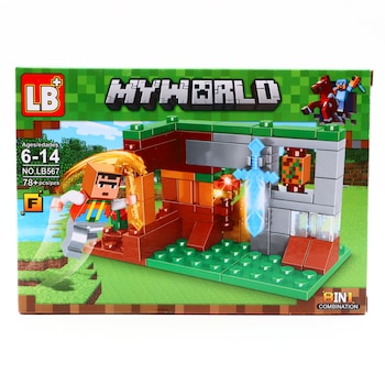 Set de constructie, Minecraft si tarnacopul de aur, 78 piese Set de constructie, Minecraft si tarnacopul de aur, 78 piese