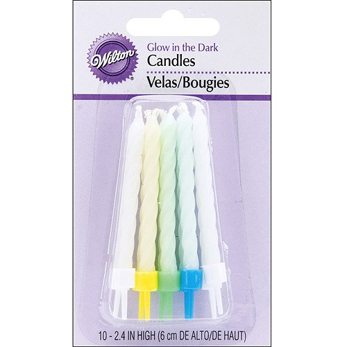 Set de lumanari stralucitoare, Wilton, 10 bucati