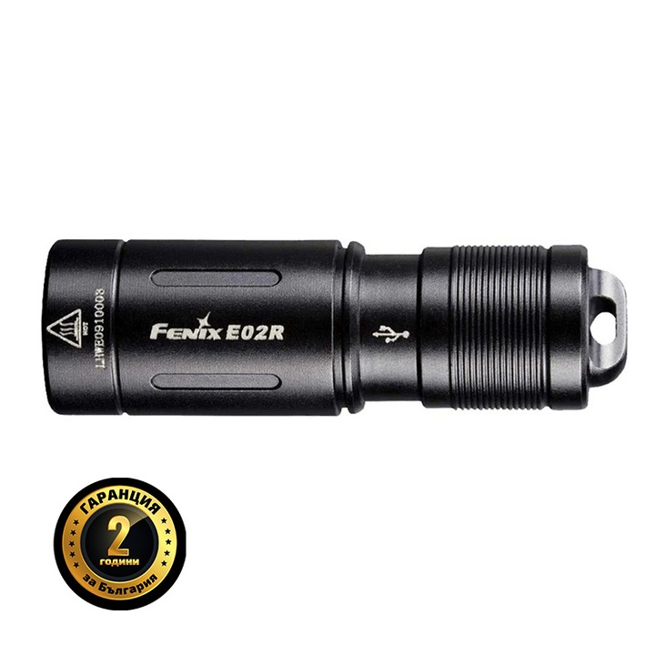 Lanterna EDC Fenix E02R, 200 lumeni, 49 metri