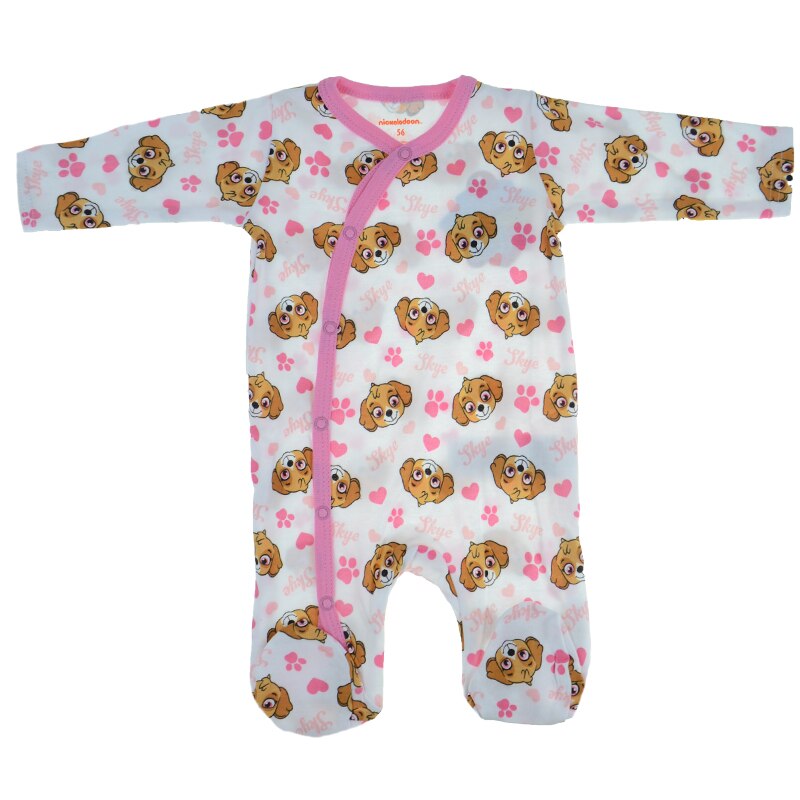 Salopeta cu maneca lunga pentru fete E Plus M Paw Patrol 381679-74, Alb 74 CM