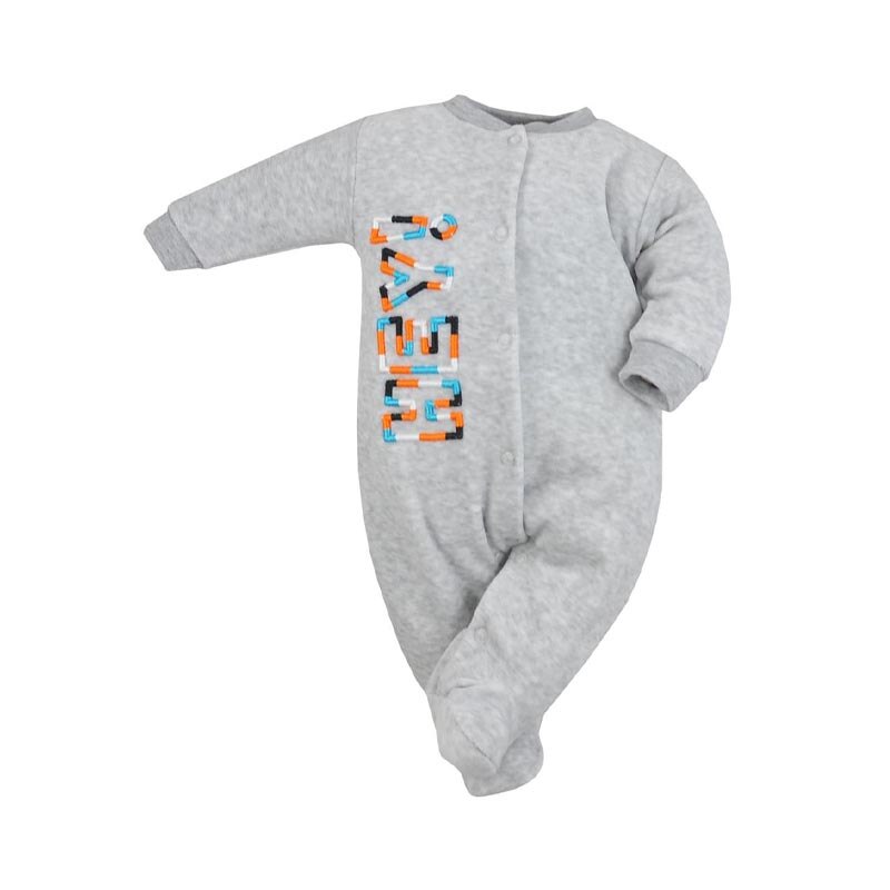 Salopeta cu maneca lunga pentru baieti Koala Hey 08-479, Gri 62 cm