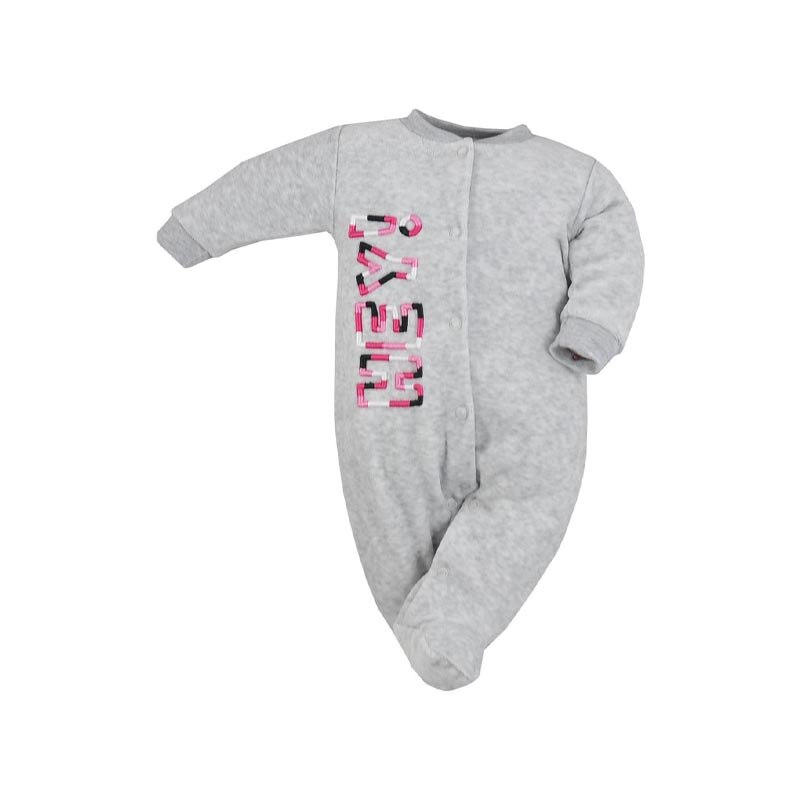 Salopeta cu maneca lunga pentru fete Koala Hey 08-479G, Gri