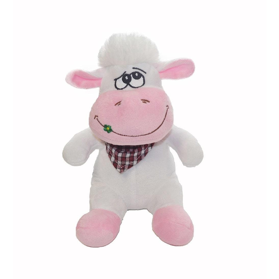 Vacuta de plus,alb/roz,21 cm, halley