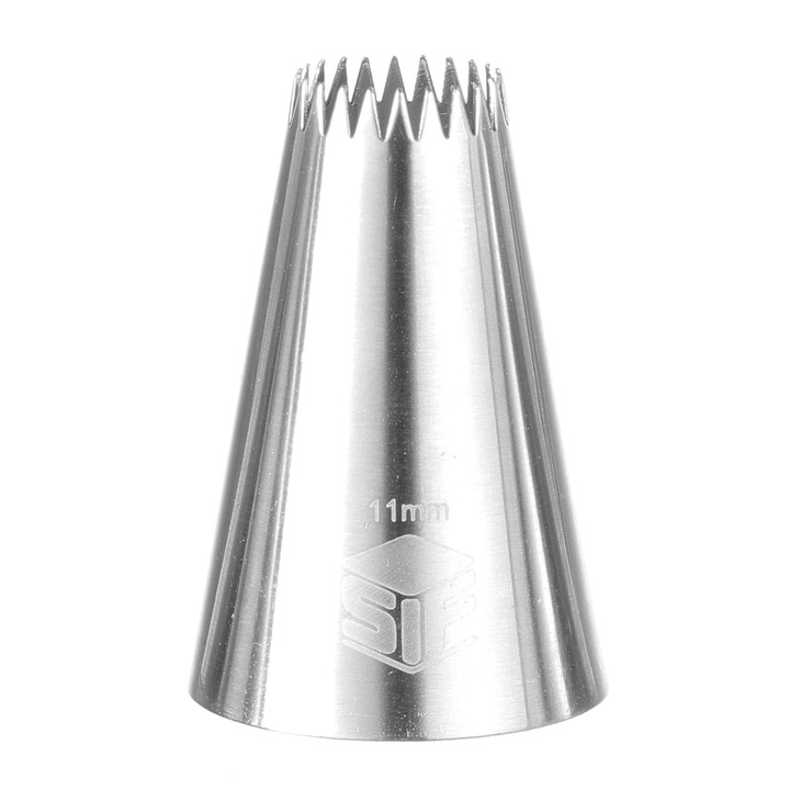 Декорационен накрайник за сладкарски изделия/сладкарски изделия, Hendi, във формата на френска звезда, неръждаема стомана, диаметър 11 мм