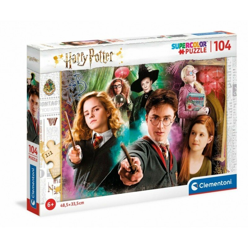 Puzzle Harry Potter Spells , 104 piese , 48.5x33.5 cm, Multicolor