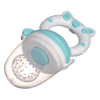 Suzeta pig pentru fructe si legume albastru, 12.5x5.5cm, silicon alimentar, +6 luni Suzeta pig pentru fructe si legume albastru, 12.5x5.5cm, silicon alimentar, +6 luni