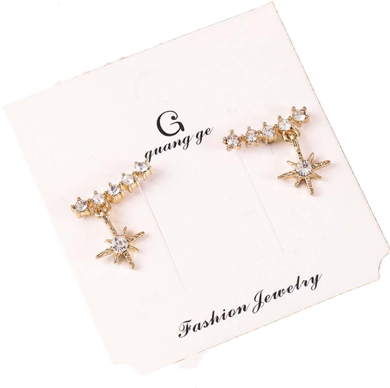 Set de cercei Pili-Paradise, Model stea, Auriu