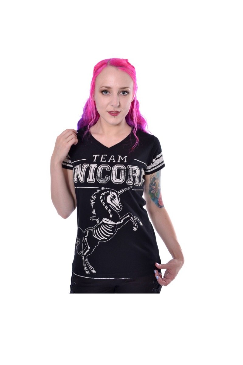 Tricou dama, Heartless, Team Unicorn, Negru