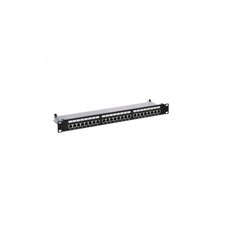 Patch Panel 1U FTP cat6A 24 porturi RJ45 - ASYTECH Networking ASY-PP-FTP6A-24