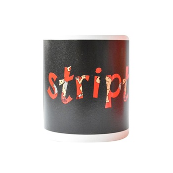 Cana termica Striptease cu imagini de barbati, 300 ml Cana termica Striptease cu imagini de barbati, 300 ml