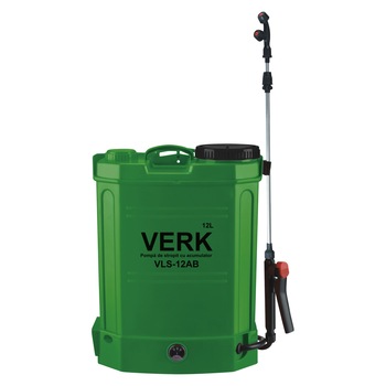 Pompa de stropit cu acumulator Verk VLS-12AB, 12V, 8Ah, 12 l capacitate rezervor, accesorii incluse Pompa de stropit cu acumulator Verk VLS-12AB, 12V, 8Ah, 12 l capacitate rezervor, accesorii incluse