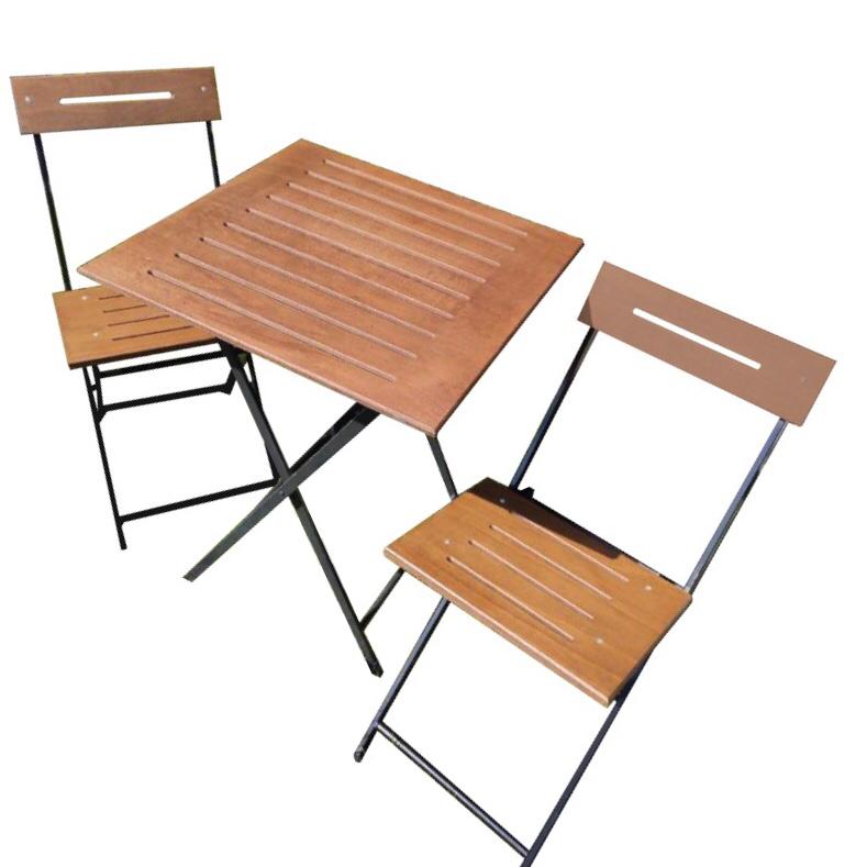 Set mobilier pentru gradina, bistro , lemn/nuc,60X60