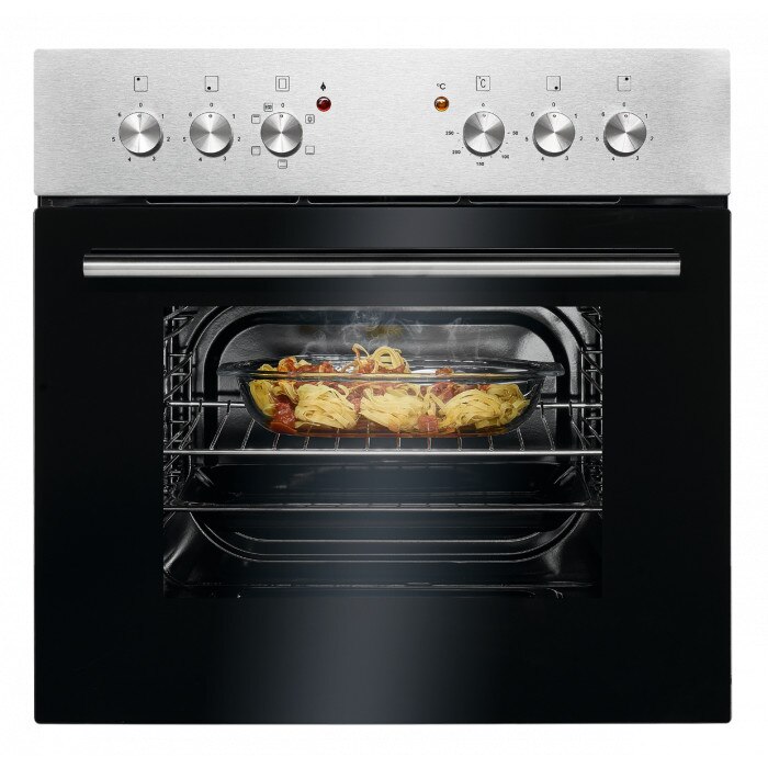 Plita electrica incorporabila, Bomann, EHBC 560.1, cuptor integrat, vitroceramica, 4 arzatoare, 4 functii coacere, volum 58 l, functie grill, temperatura reglabila, iluminare interioara, negru, inox