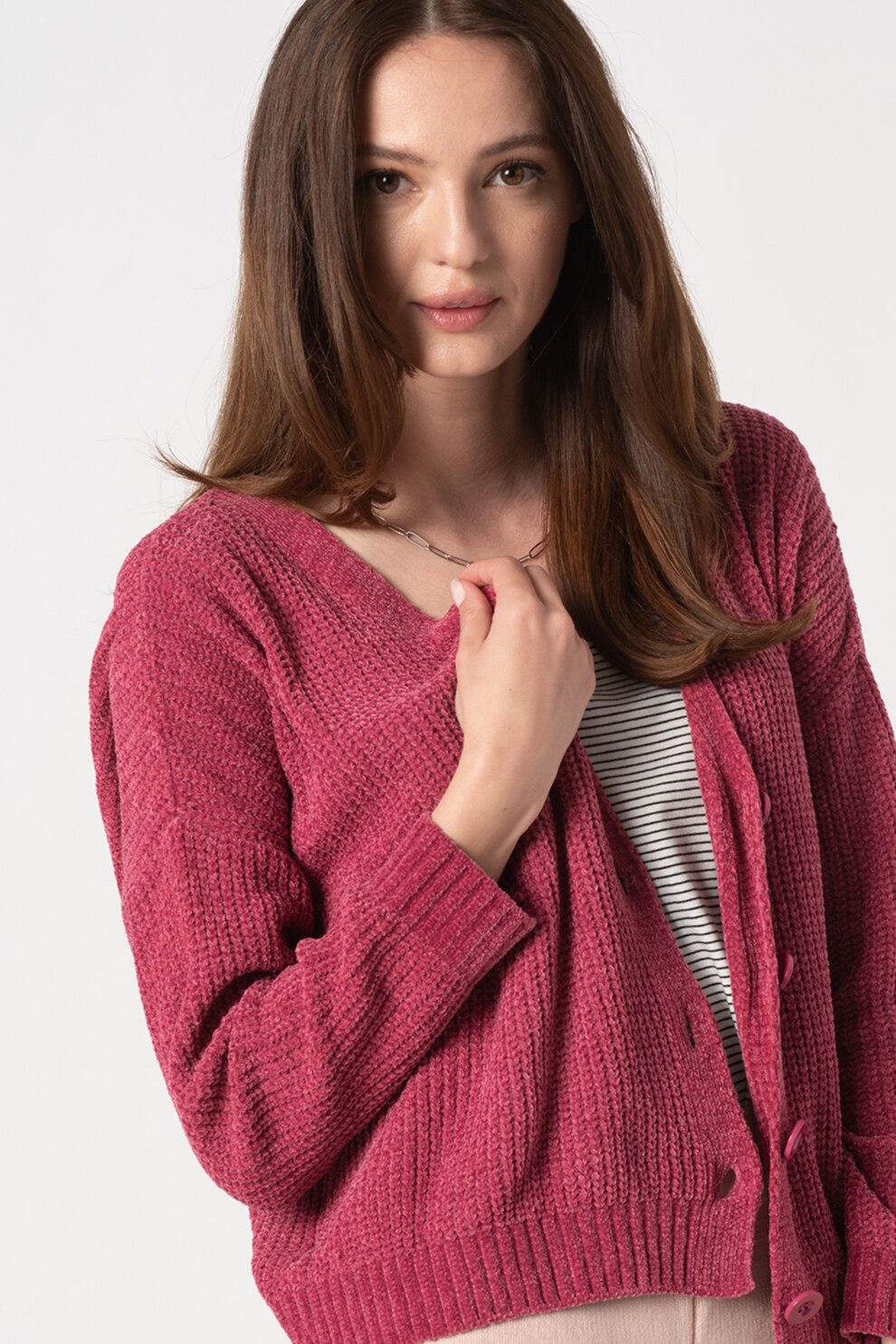 LTB, Cardigan tricotat Temowi, Violet tyrian