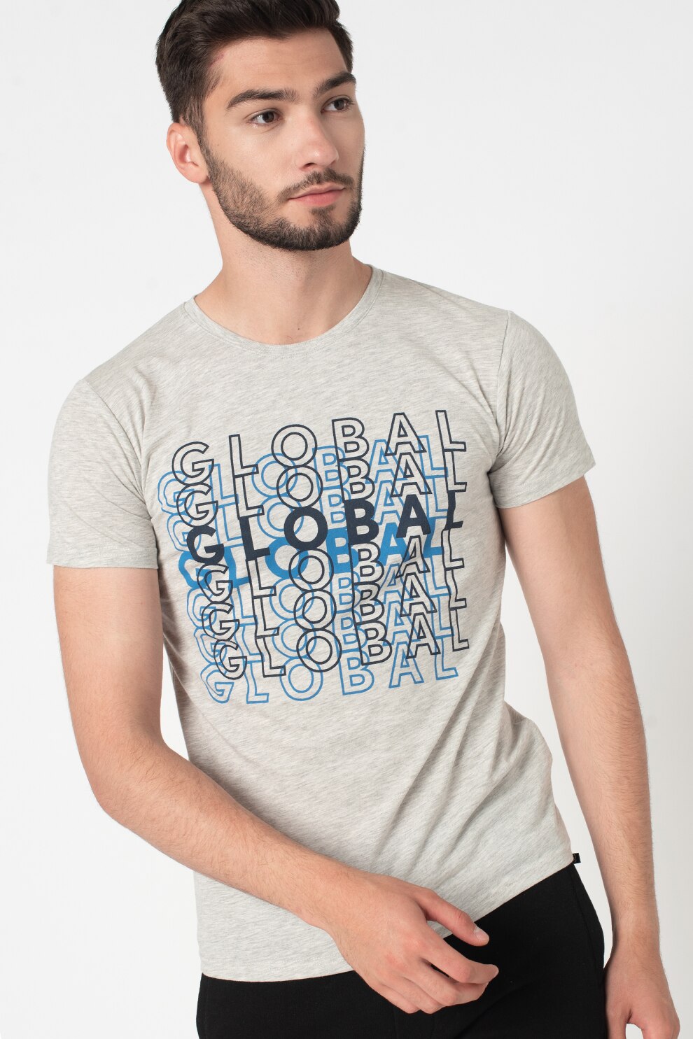 LTB, Tricou cu imprimeu Debeto, Gri deschis, M