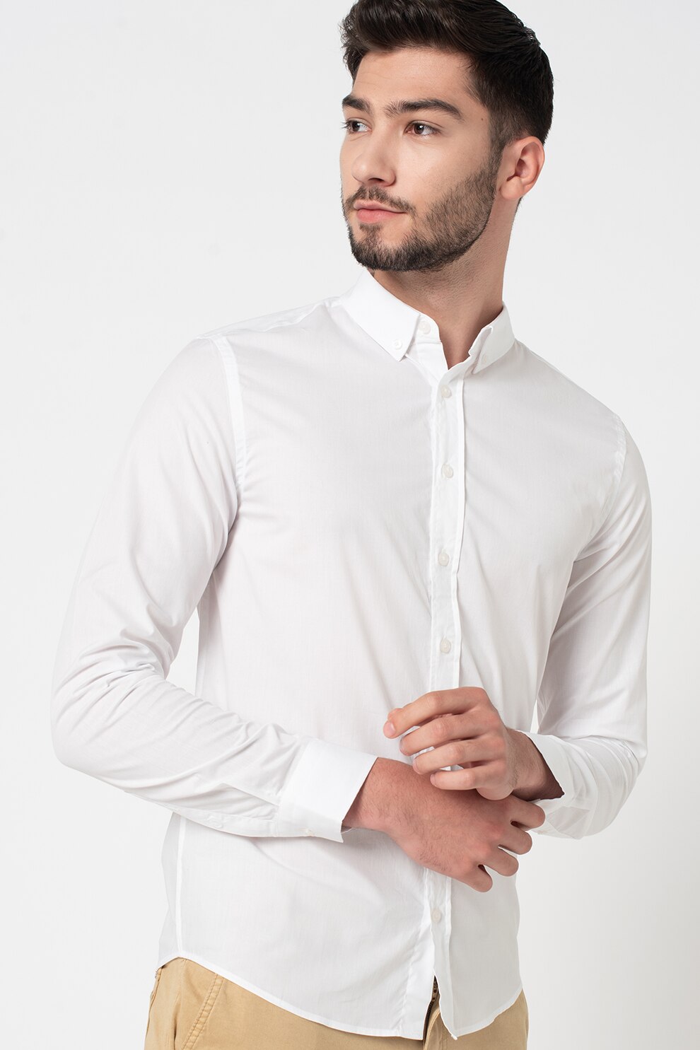 LTB, Camasa cu guler fixat cu nasturi Siroso, Alb