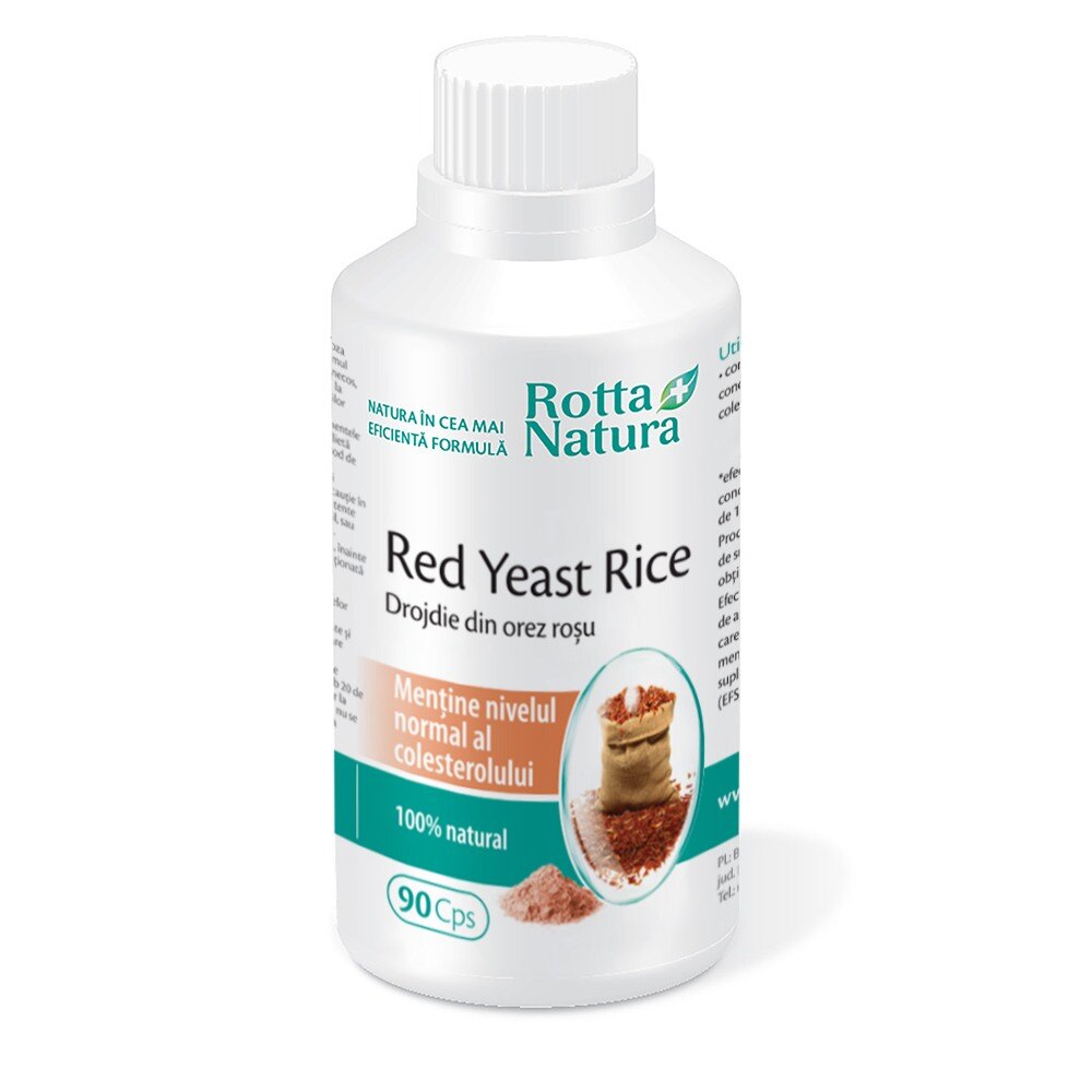 Supliment alimentar Red Yeast Rice 635 mg, Rotta Natura, 90 capsule