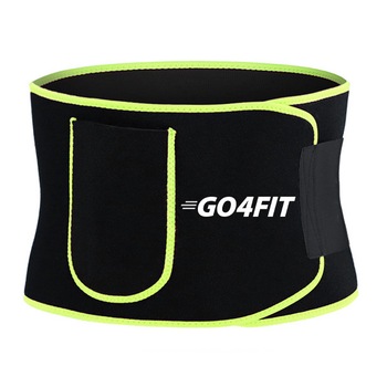 Centura de slabit, GO4FIT, pentru fitness, modelarea corpului, cu buzunar pentru telefon, verde, marimea M Centura de slabit, GO4FIT, pentru fitness, modelarea corpului, cu buzunar pentru telefon, verde, marimea M
