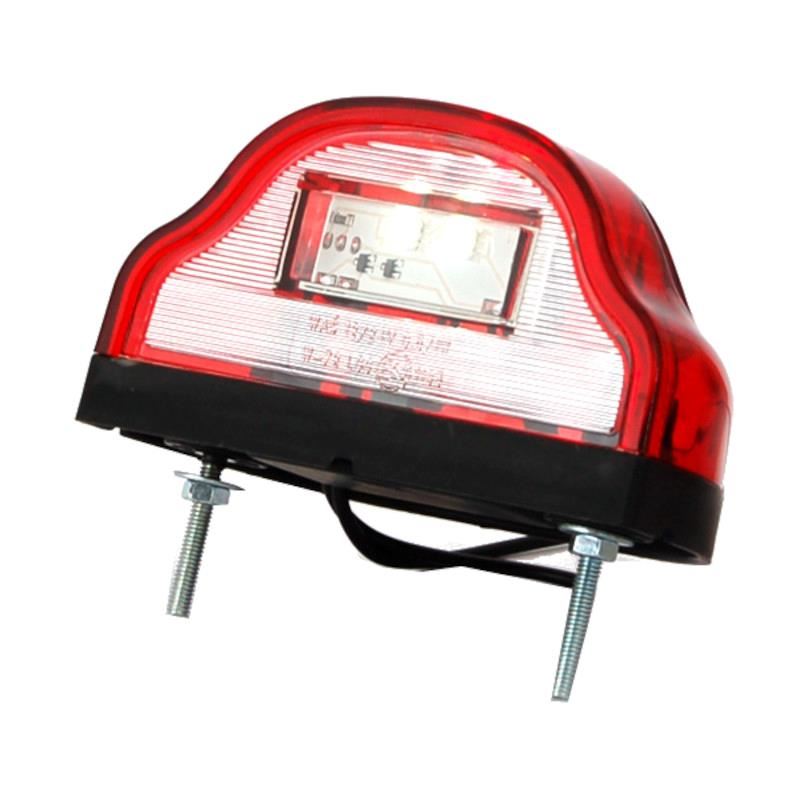 Lampa numar cu LED, tip cocoasa, rosie 101x58, W72 409 Was