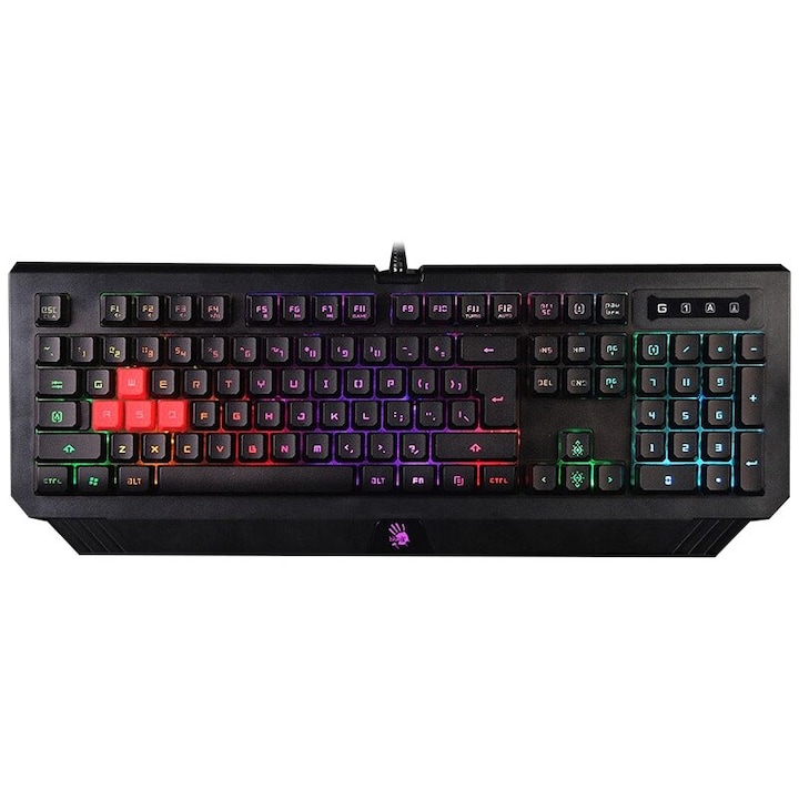 Tastatura gaming Avax GM02 PRO, mecanica, switch rosu, alb, wireless 2,4GHz, Bluetooth, TKL