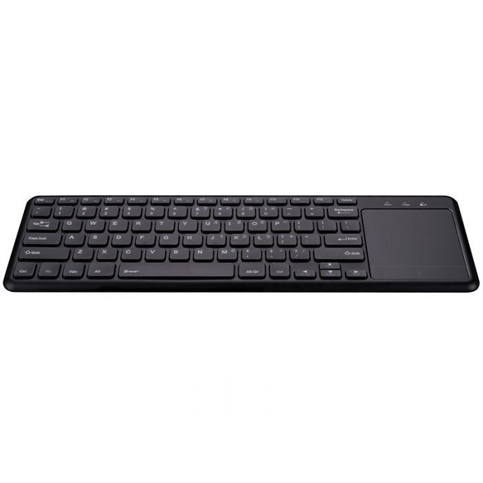 Tastatura wireless cu touchepad mare, 2.4 Ghz , profil redus taste , receiver nano, Negru