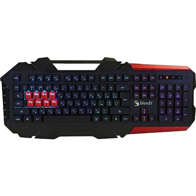 Tastatura gaming A4Tech Bloody B3590R , usb , waterproof, RGB, Negru/Rosu