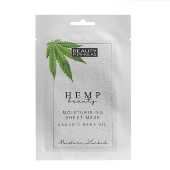 Masca pentru fata, Beauty Formulas, cu ulei de canepa, 1 buc Masca pentru fata, Beauty Formulas, cu ulei de canepa, 1 buc