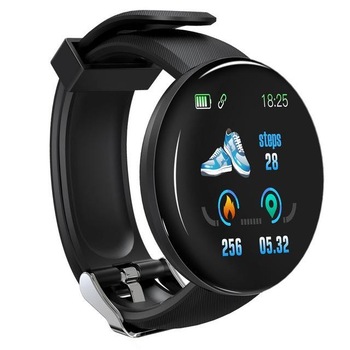 Ceas Smartwatch Techstar® D18, 1.3inch OLED, Bluetooth 4.0, Monitorizare Tensiune, Puls, Oxigenarea Sangelui, Waterproof IP65, Negru Ceas Smartwatch Techstar® D18, 1.3inch OLED, Bluetooth 4.0, Monitorizare Tensiune, Puls, Oxigenarea Sangelui, Waterproof IP65, Negru