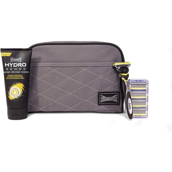 Pachet cadou,Wilkinson,Hidro 5,Crema barbierit,Geanta de toaleta anti-soc,Barbati Pachet cadou,Wilkinson,Hidro 5,Crema barbierit,Geanta de toaleta anti-soc,Barbati