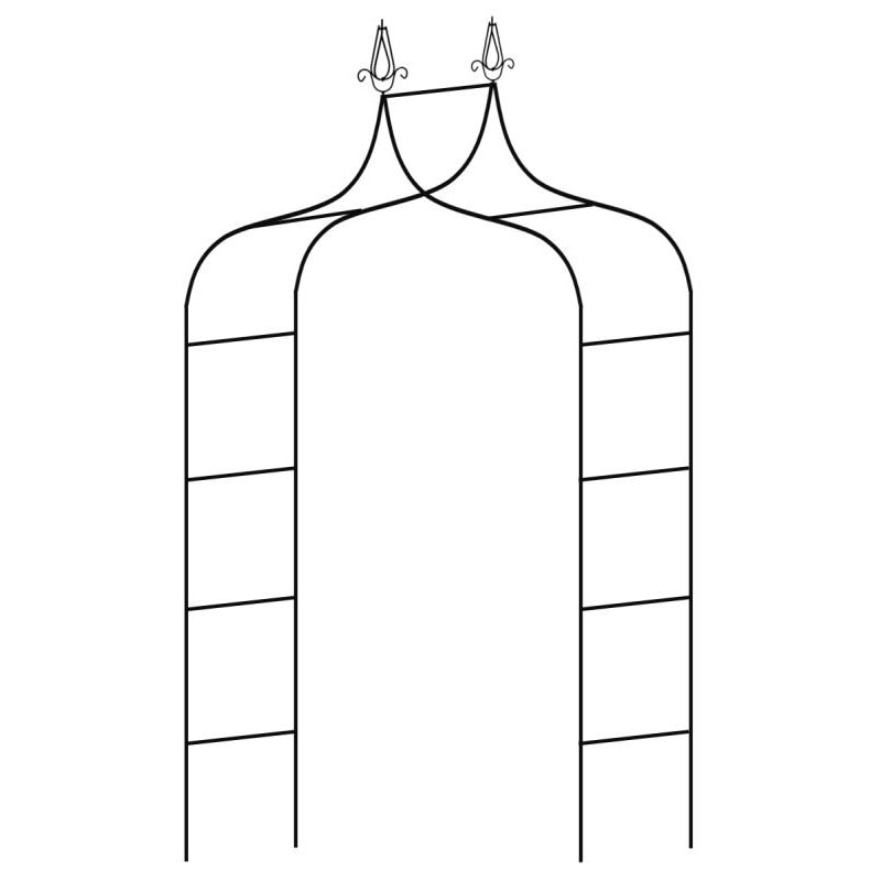 Pergola de gradina, arcada metalica ascutita, 150x37x240 cm