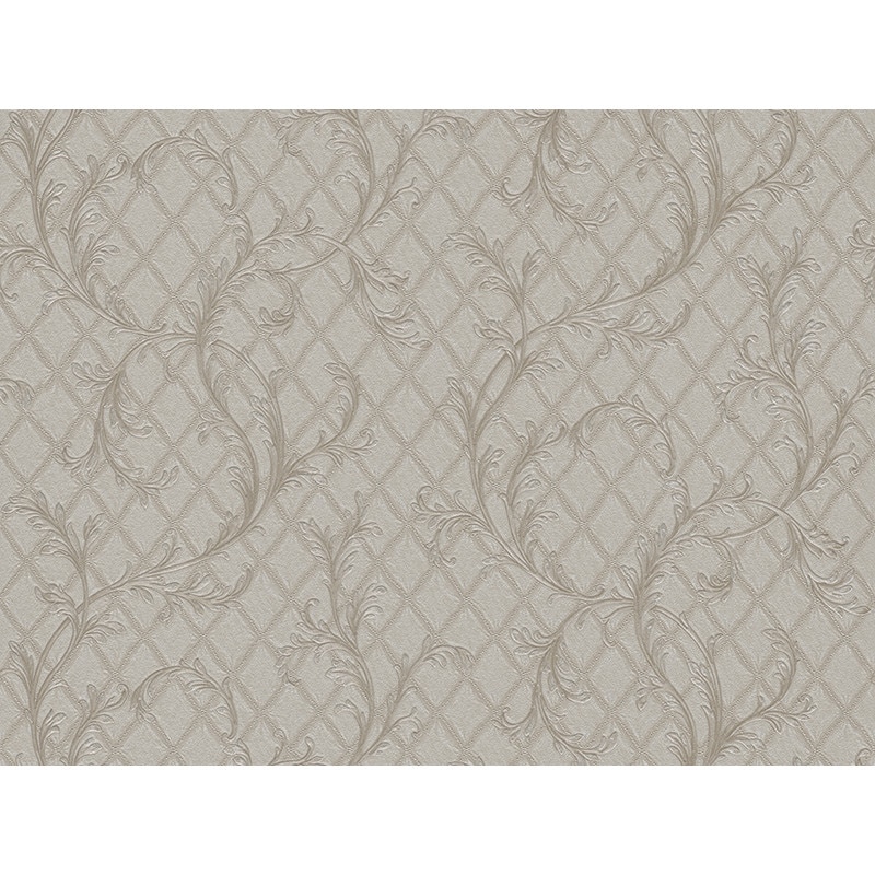 Tapet decorativ clasic model frunze si romburi cu sclipici M50515 0.53m x 10m