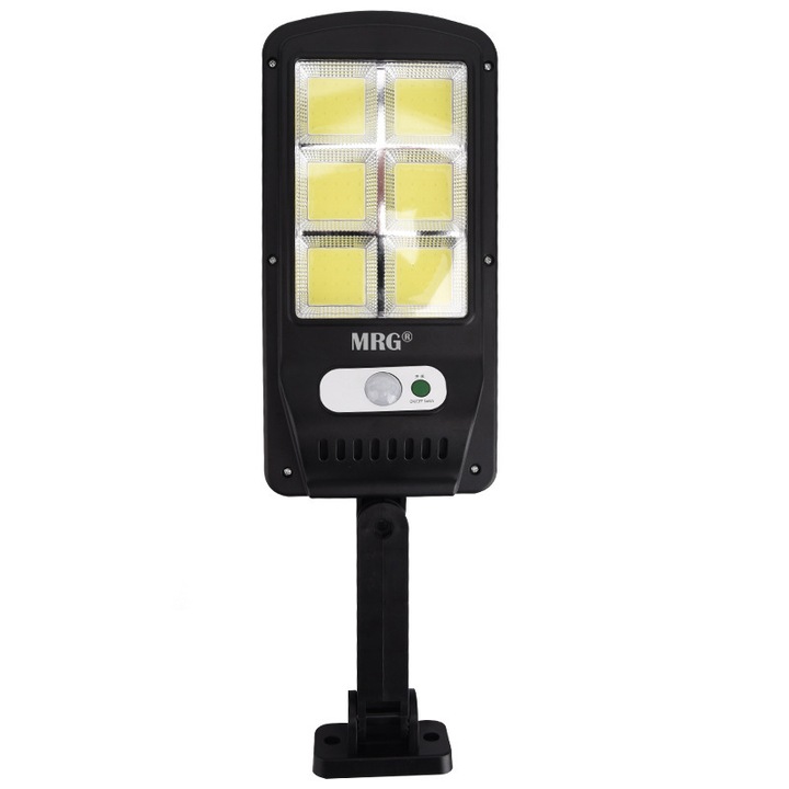 MRG M-6035 napelemes utcai lámpa, 120 LED, napelemes töltés, fekete