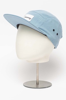 Salomon, Sapca din denim cu cozoroc plat si aplicatie logo Five P, Albastru pastel Salomon, Sapca din denim cu cozoroc plat si aplicatie logo Five P, Albastru pastel